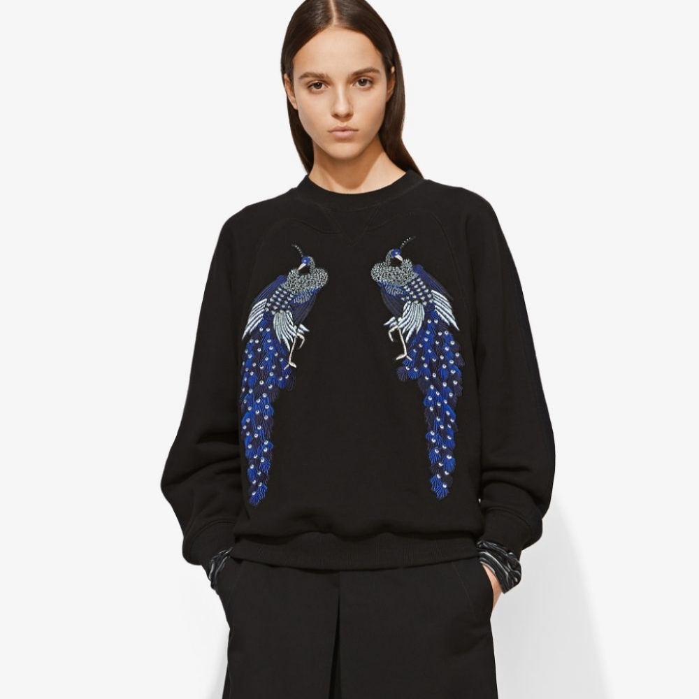 Proenza Schouler Re-edition Embroidered Black Sweatshirt